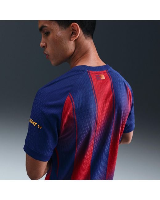 Nike Blue Fc Barcelona 2025/26 Match Home Dri-Fit Adv Soccer Authentic Jersey for men