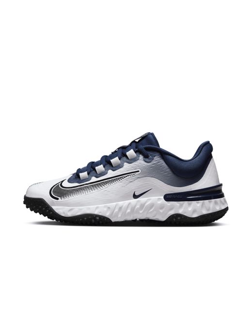 Nike Blue Alpha Huarache Elite 4 Turf Softball Shoes