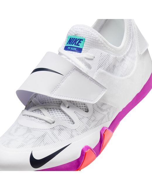 Nike White Pole Vault Elite Track & Field Jumping Spikes for men