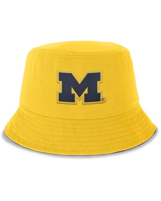 Nike Yellow Michigan Apex Brand College Bucket Hat for men