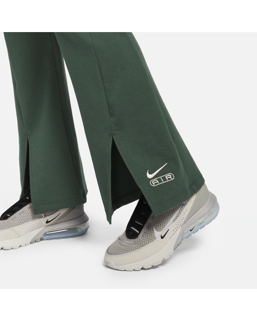 Nike Green Air High-waisted Full-length Split-hem Leggings