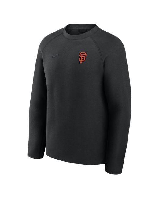 Nike Black San Francisco Giants Tech Fleece Mlb Pullover Crew for men