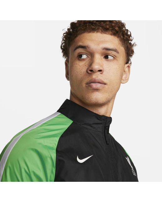 Nike Green Liverpool Fc Repel Academy Awf Soccer Jacket for men