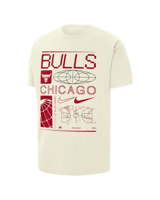 T-shirt max90 chicago bulls nba di Nike in White da Uomo
