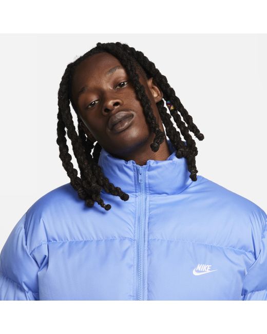 Nike Blue Sportswear Club Puffer Jacket 50% Recycled Polyester for men