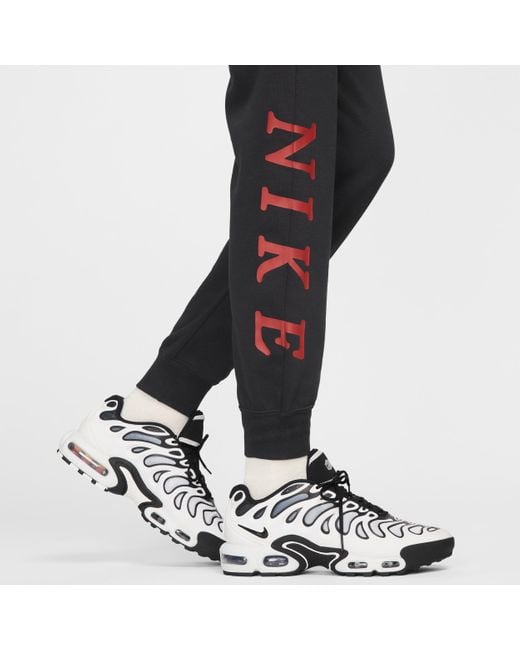 Nike Black Sportswear Club Fleece Mid-rise Jogger Pants