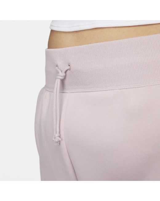 Nike Pink Sportswear Phoenix Fleece Oversized Logo Tracksuit Bottoms Polyester