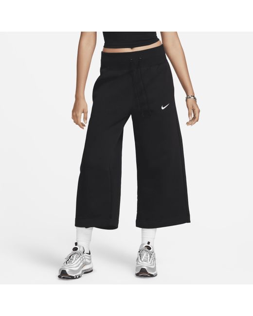 Nike Black Sportswear Phoenix Fleece High-waisted Cropped Sweatpants