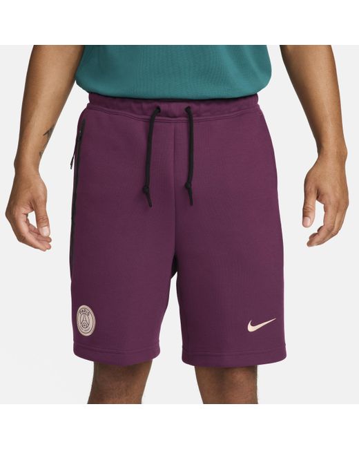 Nike Paris Saint-germain Sportswear Tech Fleece Shorts in het Purple voor heren