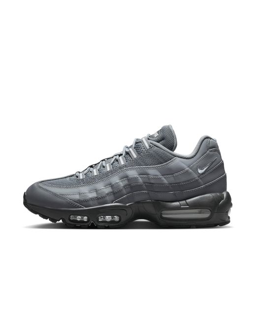 Nike Gray Air Max 95 Shoes Leather for men