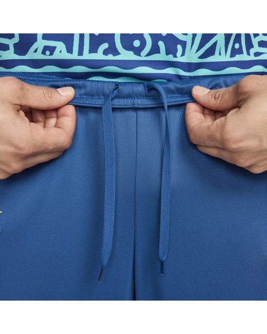 Nike Blue Brazil Academy Pro Dri-fit Soccer Track Pants for men