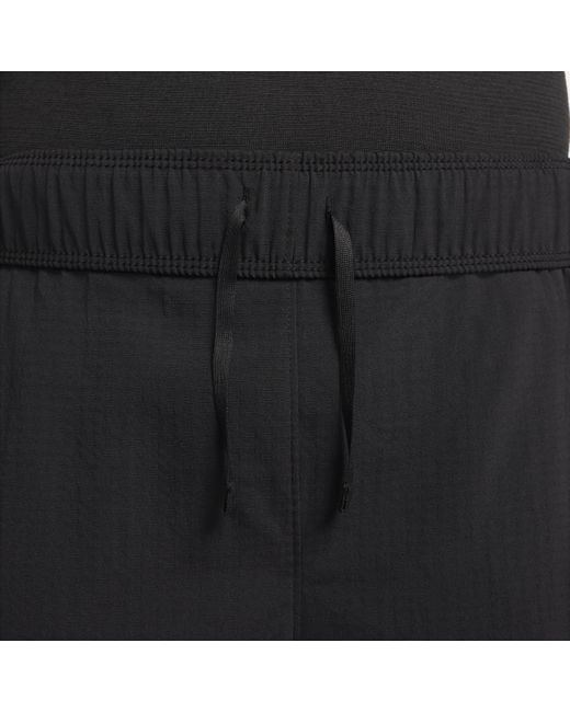 Nike Black Dri-fit Fast Mid-rise 7/8 Warm-up Running Trousers Polyester