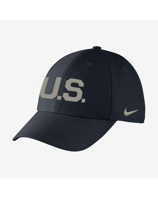Nike College Swoosh Flex Adjustable Hat in Black for Men - Lyst