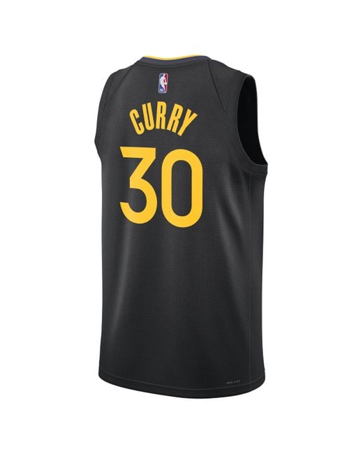Nike Black Nike Stephen Curry Golden State Warriors 2024/25 Statement Edition Dri-Fit Nba Swingman Jersey for men