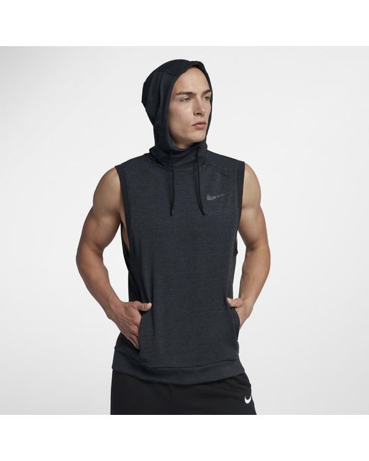 Nike Dri-fit Hooded Men's Sleeveless Training Top in Black for Men | Lyst