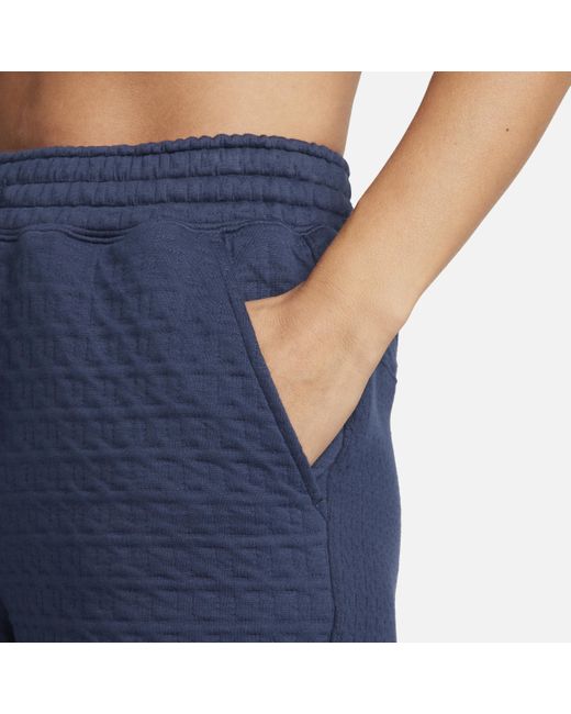 Nike Blue Yoga Therma-fit Oversized High-waisted Trousers 50% Recycled Polyester