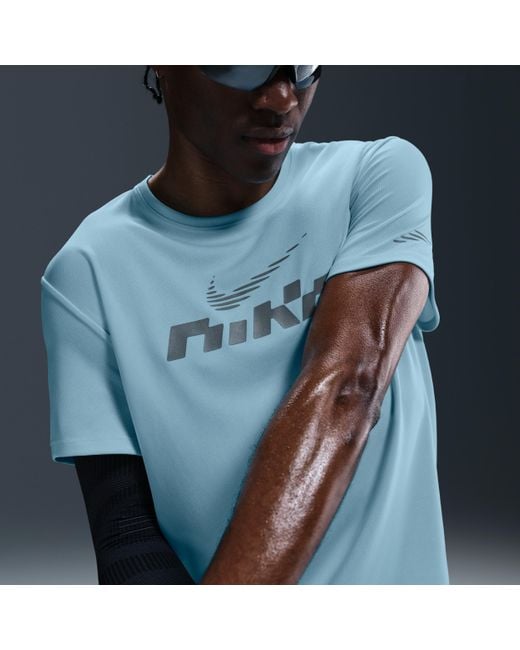 Maglia Da Running A Manica Corta Dri-Fit Uv Miler Flash – Uomo di Nike in Blue da Uomo