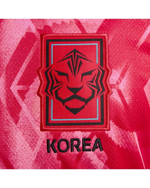 Nike Red Korea 2024 Stadium Home Dri-fit Football Replica Shirt for men
