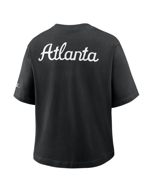Nike Black Atlanta Falcons Rewind Pocket Boxy Nfl T-Shirt