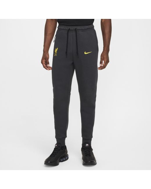 Nike Black Liverpool F.C. Tech Third Football Fleece Joggers for men