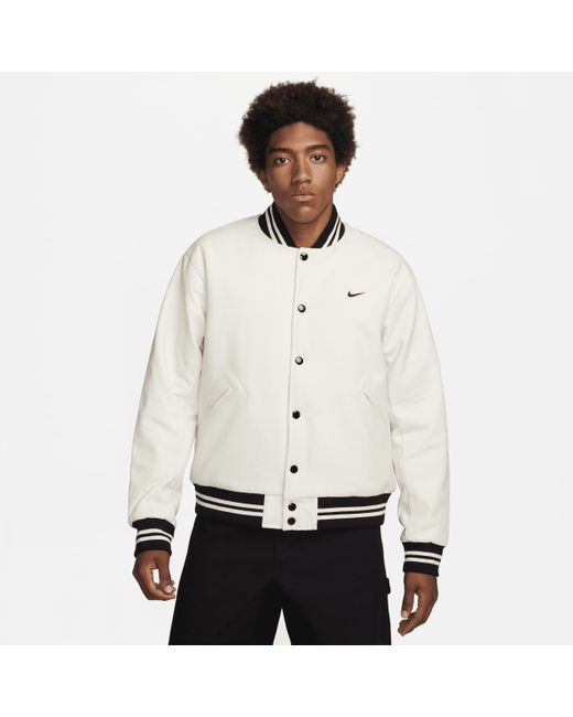 Nike Authentics Varsity Jacket in White for Men Lyst UK