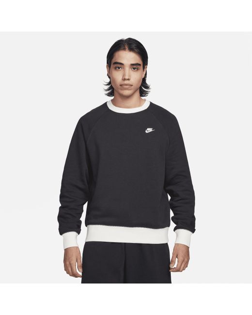 Nike Black Club Fleece Long-sleeve Raglan Crew Polyester for men