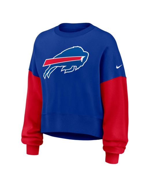 Nike Blue Buffalo Bills Nfl Pullover Crew