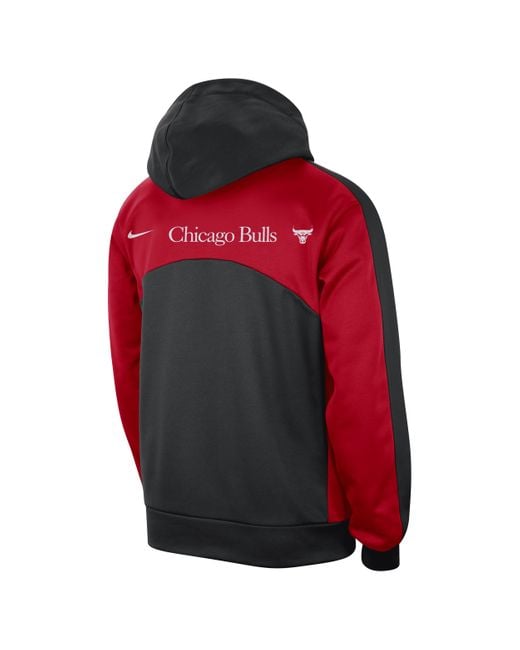 Nike Red Chicago Bulls Starting 5 Therma-fit Nba Graphic Hoodie for men