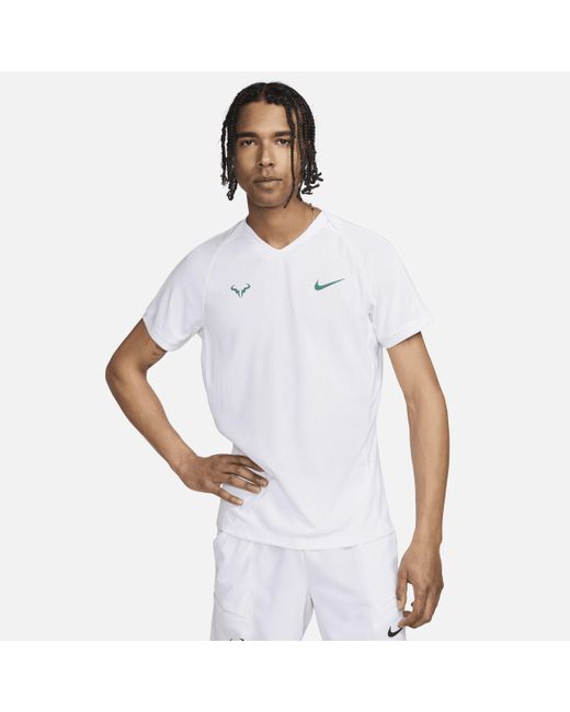 Nike White Rafa Dri-fit Adv Short-sleeve Tennis Top for men