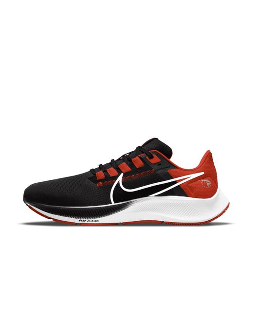 Nike Red College Pegasus 38 (oregon State) Running Shoes In Black, for men