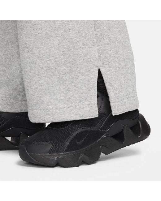 Nike Gray Sportswear Phoenix Fleece High-waisted Wide-leg Sweatpants
