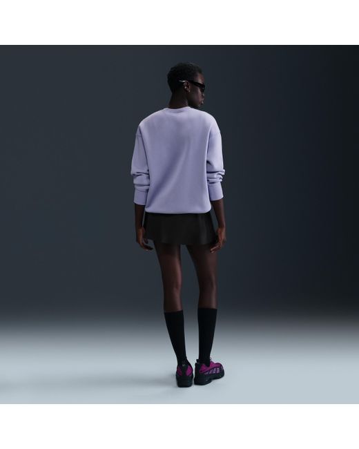 Nike Blue Sportswear Phoenix Fleece Oversized Crew-Neck Sweatshirt