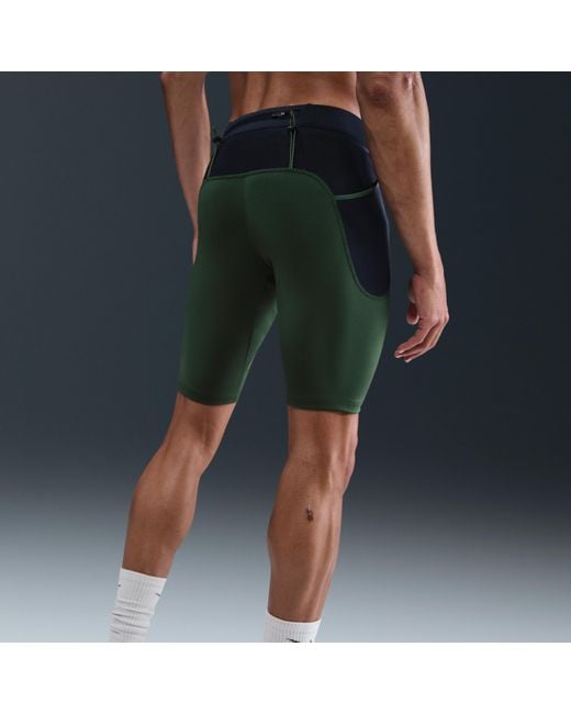 Nike Green Lava Loops Dri-Fit Adv Running Tights for men