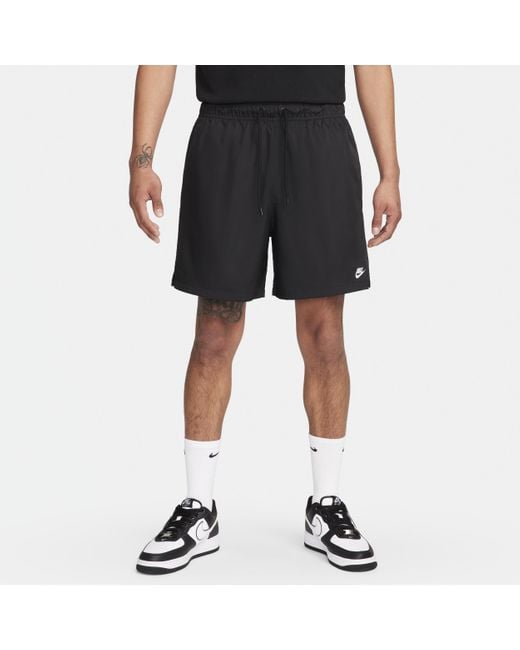 Nike Club Geweven Flowshorts in het Black voor heren