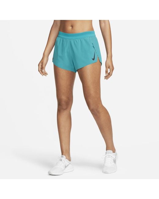 Nike Blue Aeroswift Running Shorts Polyester