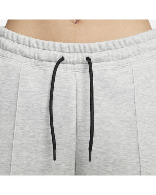 Nike Gray Sportswear Tech Fleece Mid-rise joggers Cotton