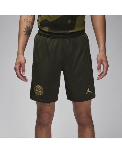 Nike Black Paris Saint-germain 2023/24 Stadium Fourth Jordan Dri-fit Football Replica Shorts 50% Recycled Polyester for men