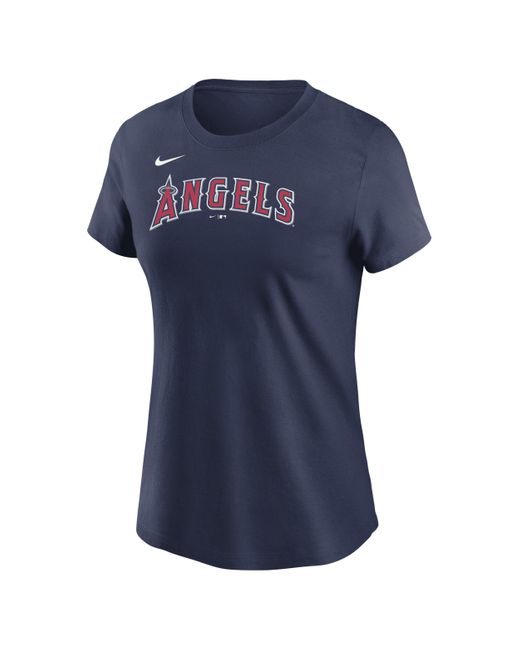 Nike Blue Los Angeles Angels Wordmark Mlb T-shirt