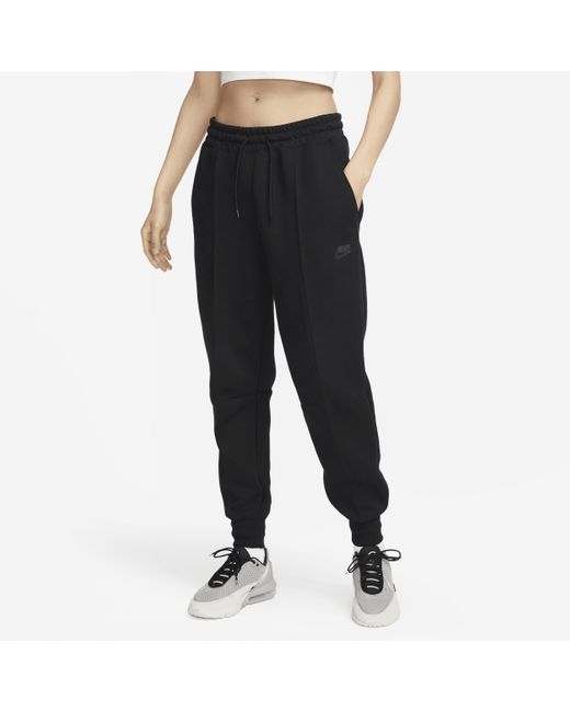 Nike Black Sportswear Tech Fleece Mid-rise Jogger Pants