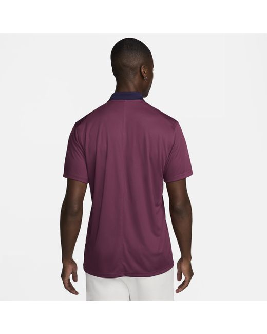 Nike Purple England Victory Dri-fit Football Polo Polyester for men