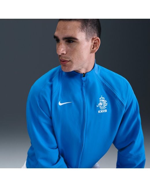 Nike Blue Netherlands 2004 Total 90 Reissue Football Replica Tracksuit Jacket for men