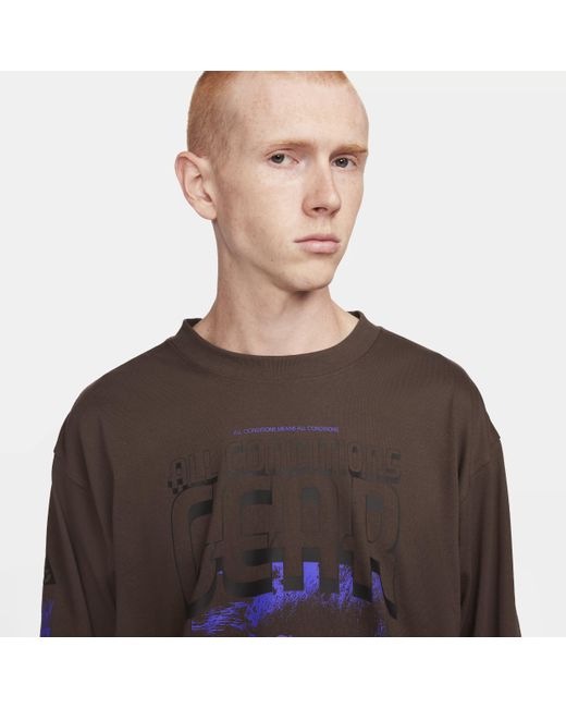 Nike Brown Acg Long-sleeve T-shirt for men