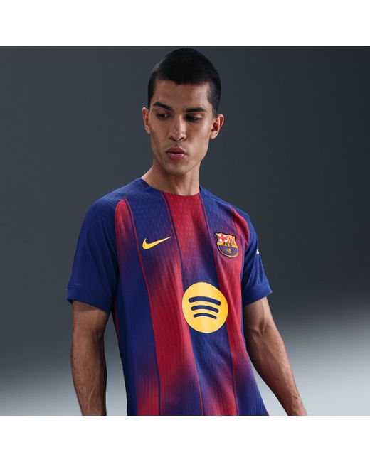 Nike Blue Fc Barcelona 2025/26 Match Home Dri-Fit Adv Soccer Authentic Jersey for men