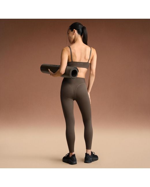 Nike Brown 'Sskims Matte High-Waisted V-Line 26" Leggings
