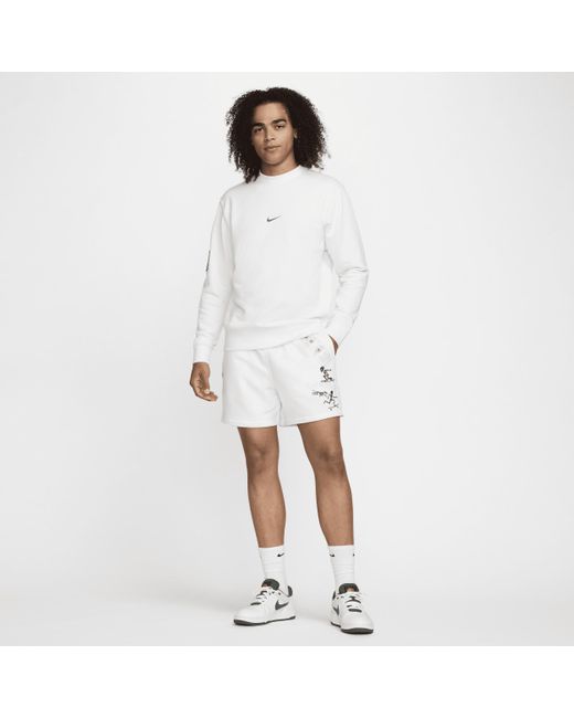 Nike White Club French Terry Flow Shorts for men