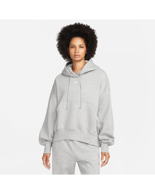 Nike Gray Sportswear Phoenix Fleece Pullover Hoodie