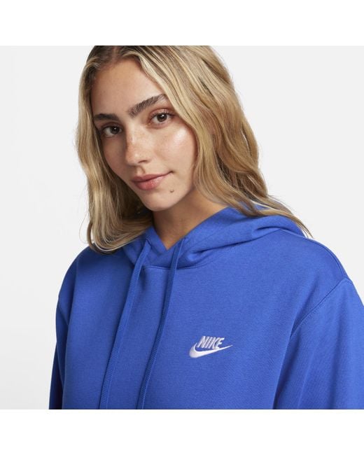 Felpa pullover con cappuccio sportswear club fleece di Nike in Blue