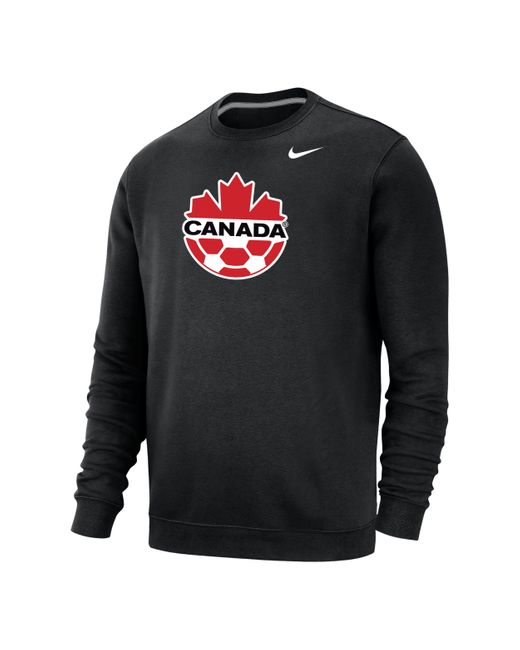 Nike Canada Club Fleece Crew-neck Sweatshirt In Black, in Gray for Men |  Lyst