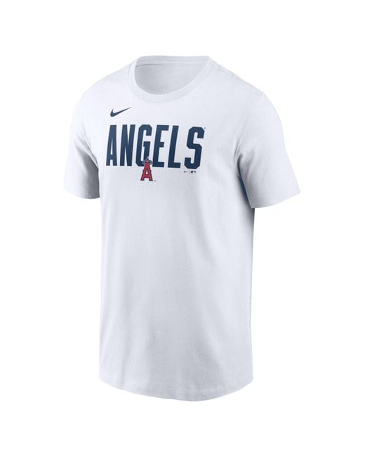 Nike Blue Los Angeles Angels Home Team Bracket Mlb T-shirt for men