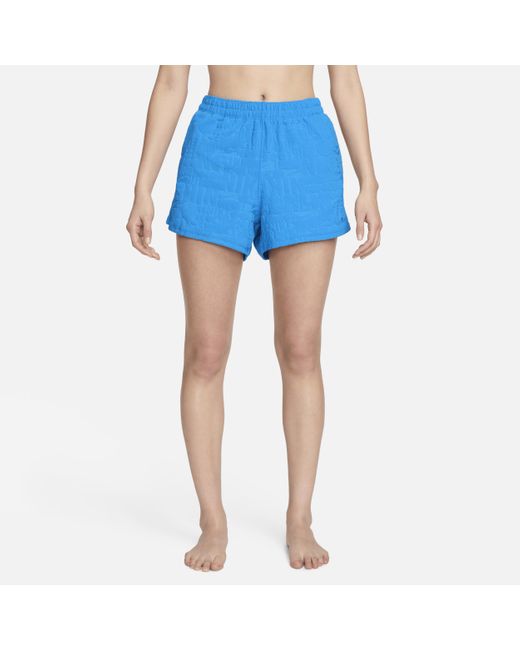 Nike Blue Swim Retro Flow Cover-up Shorts